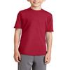 JustBlanks Youth Short Sleeves Regular Fit Casual Workout Performance Blend T-Shirt - Red - M view 1