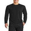 JustBlanks Mens Long Sleeves Regular Fit Casual Workout Performance Blend T-Shirt - Jet Black - XL view 1