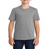 JustBlanks Youth Casual Short Sleeves 50/50 Cotton/Poly Core Blend Crew Neck T-Shirt - Athletic Heather - S view 1