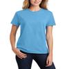 JustBlanks Women Short Sleeve Crew Neck Tee Shirt Regular Fit Tees for Womens - Aquatic Blue - L view 1