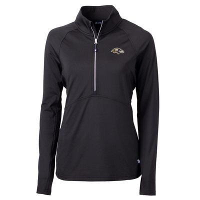 Cutter & Buck Women's Black Baltimore Ravens Adapt Eco Knit Half-Zip Pullover Jacket