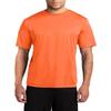 JustBlanks Mens Crew T-Shirt Performance Tee Work Out Shirt for Men Short Sleeve T-Shirt for Men - Neon Orange - S view 1
