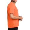 JustBlanks Mens Crew T-Shirt Performance Tee Work Out Shirt for Men Short Sleeve T-Shirt for Men - Neon Orange - S view 2