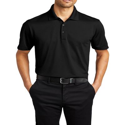 JustBlanks Short Sleeves Polo Shirts for Men's Lightweight Athletic Jersey Regular-fit Performance Polo Shirt for Men - Deep Black - X-Large