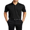 JustBlanks Short Sleeves Polo Shirts for Men's Lightweight Athletic Jersey Regular-fit Performance Polo Shirt for Men - Deep Black - X-Large view 1