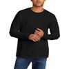 JustBlanks Mens Casual Long Sleeves Regular Fit Tri-Blend Crew Neck T-Shirt - Black - 2XL view 1
