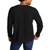 JustBlanks Mens Casual Long Sleeves Regular Fit Tri-Blend Crew Neck T-Shirt - Black - 2XL view 2