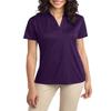 JustBlanks Womens Short Sleeves Polo Shirt Lightweight Jersey Silk Touch V-Neck Golf Polo Shirt for Women - Bright Purple - Small view 1