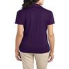 JustBlanks Womens Short Sleeves Polo Shirt Lightweight Jersey Silk Touch V-Neck Golf Polo Shirt for Women - Bright Purple - Small view 2