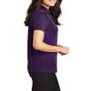 JustBlanks Womens Short Sleeves Polo Shirt Lightweight Jersey Silk Touch V-Neck Golf Polo Shirt for Women - Bright Purple - Small view 3