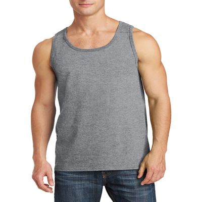JustBlanks Mens Tank Tops Sleeveless Shirts for Men Workout Shirts for Men Tank T-Shirt Gym Sleeveless T-Shirt - Athletic Heather - L