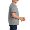JustBlanks Youth Casual Short Sleeves 50/50 Cotton/Poly Core Blend Crew Neck T-Shirt - Athletic Heather - L view 3