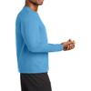 JustBlanks Mens Long Sleeves Regular Fit Casual Workout Performance Blend T-Shirt - Aquatic Blue - 2XL view 2