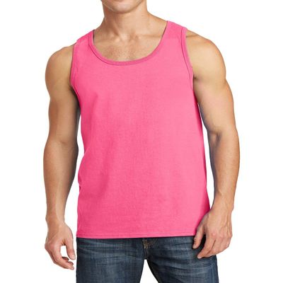 JustBlanks Mens Tank Tops Sleeveless Shirts for Men Workout Shirts for Men Tank T-Shirt Gym Sleeveless T-Shirt - Neon Pink - S