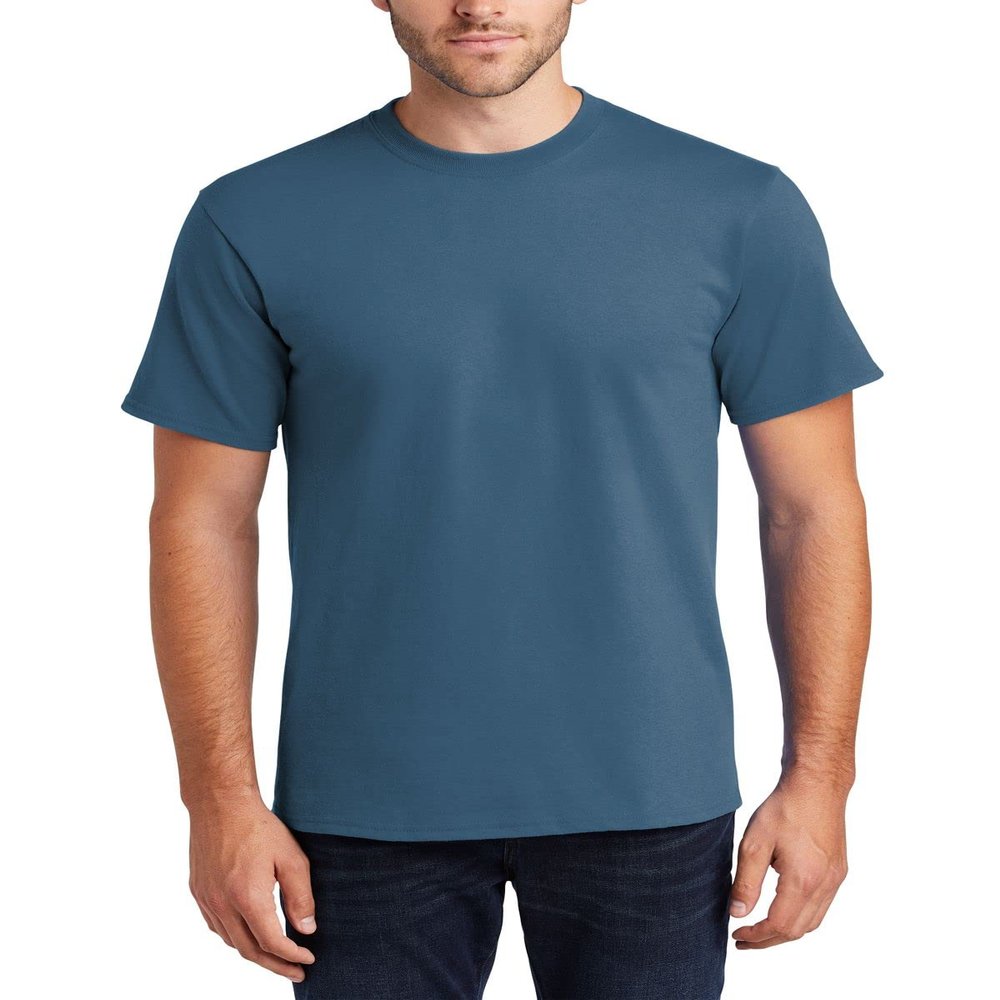 JustBlanks Mens 100% Cotton Casual Short Sleeves Regular Fit Essential T-Shirt - Carolina Blue - 2XL
