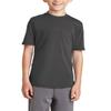 JustBlanks Youth Short Sleeves Regular Fit Casual Workout Performance Blend T-Shirt - Charcoal - M view 1