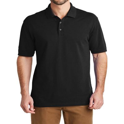 JustBlanks Mens Short Sleeve Golf Polo Shirt Athletic Classic Fit Sportswear Polo Sports Shirt for Men - Black - XLT