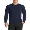 JustBlanks Mens Long Sleeves Regular Fit Casual Workout Performance Blend T-Shirt - Deep Navy - M view 1