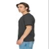 JustBlanks Men's Ringer Tee Shirt - Cotton T-Shirts Short Sleeves Crewneck T-Shirt for Men - Dark Heather Grey/Jet Black - S view 3