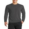 JustBlanks Mens Long Sleeves Regular Fit Casual Workout Performance Blend T-Shirt - Charcoal - M view 1