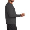 JustBlanks Mens Long Sleeves Regular Fit Casual Workout Performance Blend T-Shirt - Charcoal - M view 2