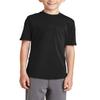 JustBlanks Youth Short Sleeves Regular Fit Casual Workout Performance Blend T-Shirt - Jet Black - XS view 1
