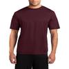 JustBlanks Mens Crew T-Shirt Performance Tee Work Out Shirt for Men Short Sleeve T-Shirt for Men - Athletic Maroon - XS view 1