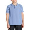 JustBlanks Boy Short Sleeve Youth Polo Performance Shirt Silk Touch Youth Polo Shirts for Boys Y500 - Light Blue - Large view 1