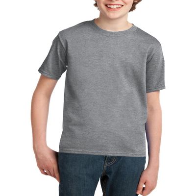 JustBlanks Youth 100% Cotton Casual Short Sleeves Essential T-Shirt - Athletic Heather* - S