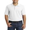 JustBlanks Mens Perfect Durable Cotton Jersey Short Sleeves Core Blend Pique Knit Polo Shirt - White - 2XL view 1