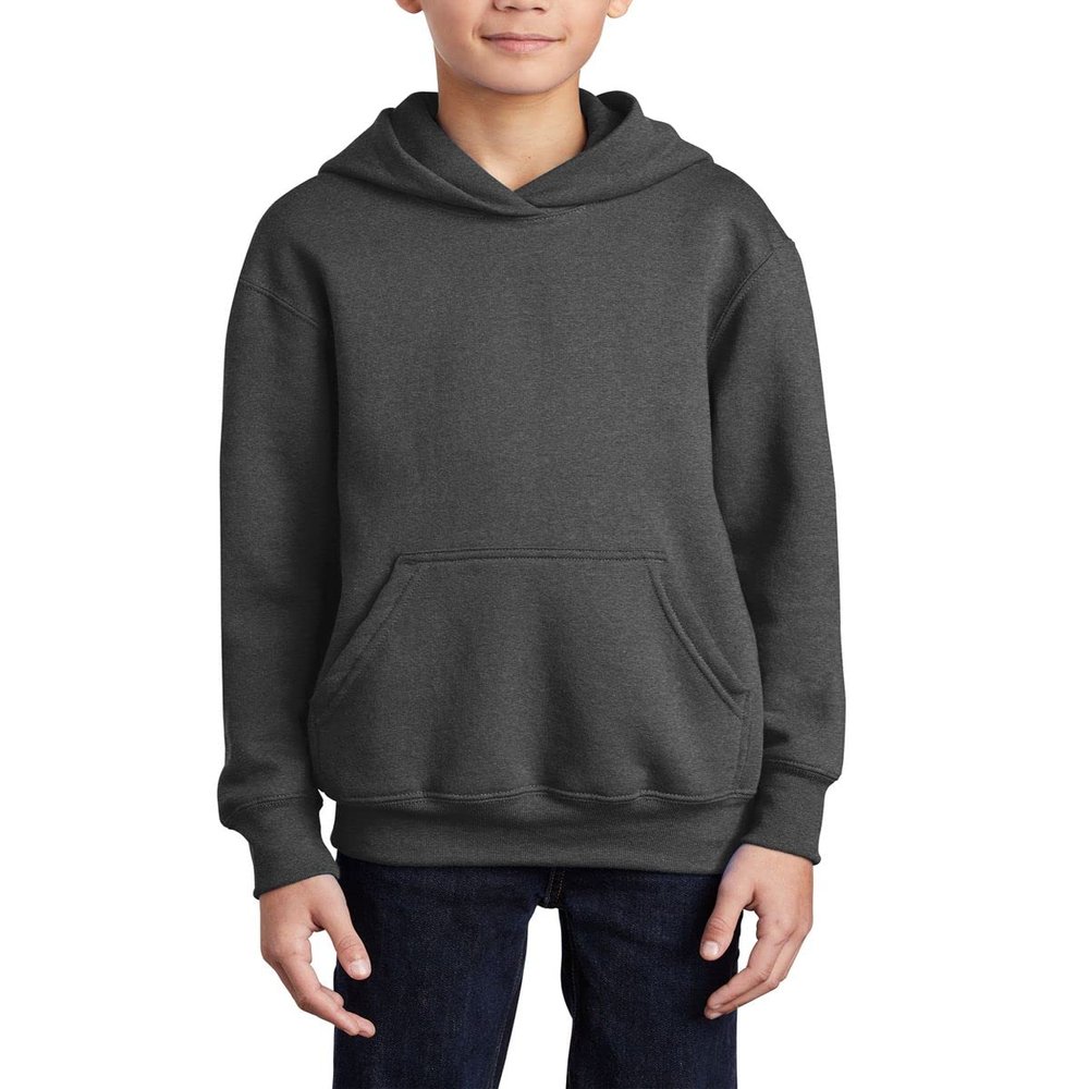 JustBlanks Youth Hoodies for Boys Girls Fleece Sweatshirt Children Pull on Hoody sweatshirt Youth Hooded Sweatshirt - Dark Heather Grey - XS