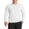 JustBlanks Mens Long Sleeves Regular Fit Casual Workout Performance Blend T-Shirt - White - L view 1