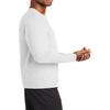 JustBlanks Mens Long Sleeves Regular Fit Casual Workout Performance Blend T-Shirt - White - L view 2