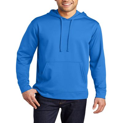 JustBlanks Men Active Hoodie Sweatshirt - Regular-Fit Midweight Performance Fleece Pullover Hooded Sweatshirt for Men's - Royal - L