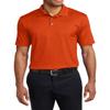 JustBlanks Men's Short Sleeves Performance Fine Jacquard Polo Shirt 4.1-Ounce, 100% Polyester 3-Button Placket Polo Shirt for Men - Autumn Orange - XX-Large view 1