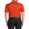 JustBlanks Men's Short Sleeves Performance Fine Jacquard Polo Shirt 4.1-Ounce, 100% Polyester 3-Button Placket Polo Shirt for Men - Autumn Orange - XX-Large view 2