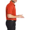 JustBlanks Men's Short Sleeves Performance Fine Jacquard Polo Shirt 4.1-Ounce, 100% Polyester 3-Button Placket Polo Shirt for Men - Autumn Orange - XX-Large view 3