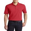JustBlanks Short Sleeves Polo Shirt for Men's Regular-fit Sportwear Chest Pocket Jersey Lightweight Polo Shirt for Men - Rich Red - X-Small view 1