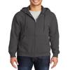 JustBlanks Men Full-Zip Hoodie Sweatshirt - Winter Outerwear Relaxed Fit Performance Fleece Hooded Sweatshirts for Men's - Charcoal - L view 1