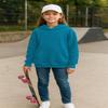 JustBlanks Youth Hoodies for Boys Girls Fleece Sweatshirt Children Pull on Hoody sweatshirt Youth Hooded Sweatshirt - Neon Blue - XS view 4