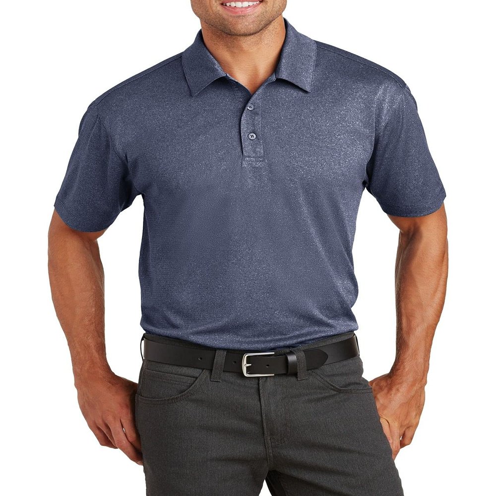JustBlanks Short Sleeves Polo Shirt for Men's Regular-fit Sportwear Jersey Athletic Polo Shirt for Men - True Navy Heather - XX-Large