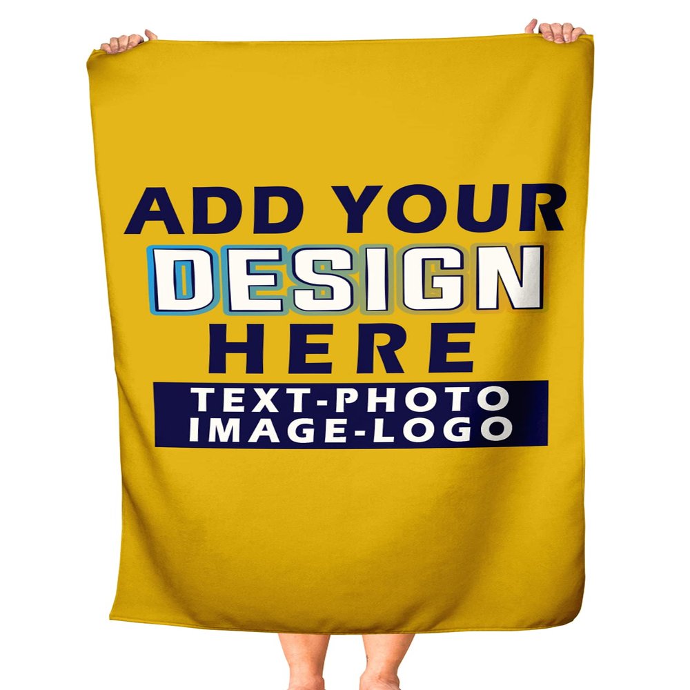 TEEAMORE Personalized Fitness Gym Towel Add Your Image Logo Yoga Pilates and Workout Towels (23X42 inches)