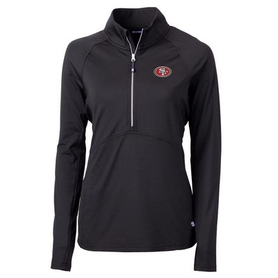 Cutter & Buck Women's Black San Francisco 49ers Adapt Eco Knit Half-Zip Pullover Jacket