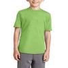 JustBlanks Youth Short Sleeves Regular Fit Casual Workout Performance Blend T-Shirt - Lime - XS view 1