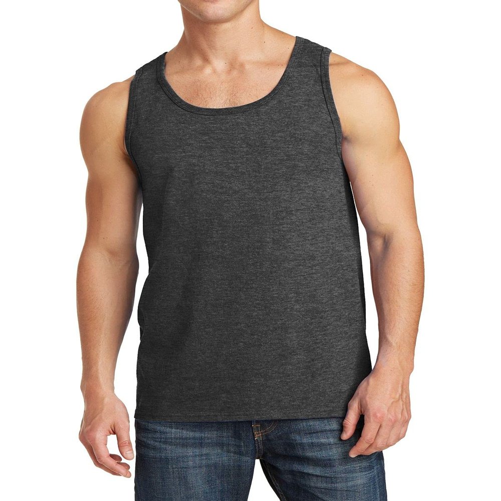 JustBlanks Mens Tank Tops Sleeveless Shirts for Men Workout Shirts for Men Tank T-Shirt Gym Sleeveless T-Shirt - Dark Heather Grey - XL