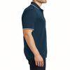JustBlanks Men's Short Sleeves Dry Zone Uv Micro-Mesh Tipped Polo Shirt 100% Polyester Jersey 3-Button Placket Polo Shirt for Men - River Blue Navy/White - XX-Large view 2