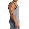 JustBlanks Mens Tank Tops Sleeveless Shirts for Men Workout Shirts for Men Tank T-Shirt Gym Sleeveless T-Shirt - Athletic Heather/Jet Black - M view 3