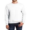 JustBlanks Mens Long Sleeve Sweatshirt Fleece Performance Crewneck Sweatshirts for Men - White - 2XL view 1