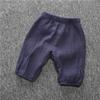 EISHOW 3Pack Toddler Baby Boys Girls Ankle Pants Cotton Linen Trousers Casual Elastic Wide Leg Harem Pants Long Bloomers (6-9 Months,2 Pack-Navy&Green) view 3