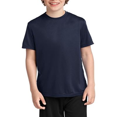 JustBlanks Youth Short Sleeves Regular Fit Casual Workout Performance Crew Neck T-Shirt - Deep Navy - M